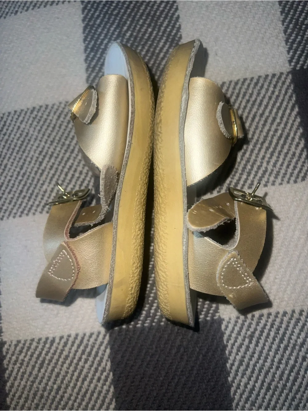 Salt water sandals -sz 8 toddler, Metallic Gold Buckle Sandals
